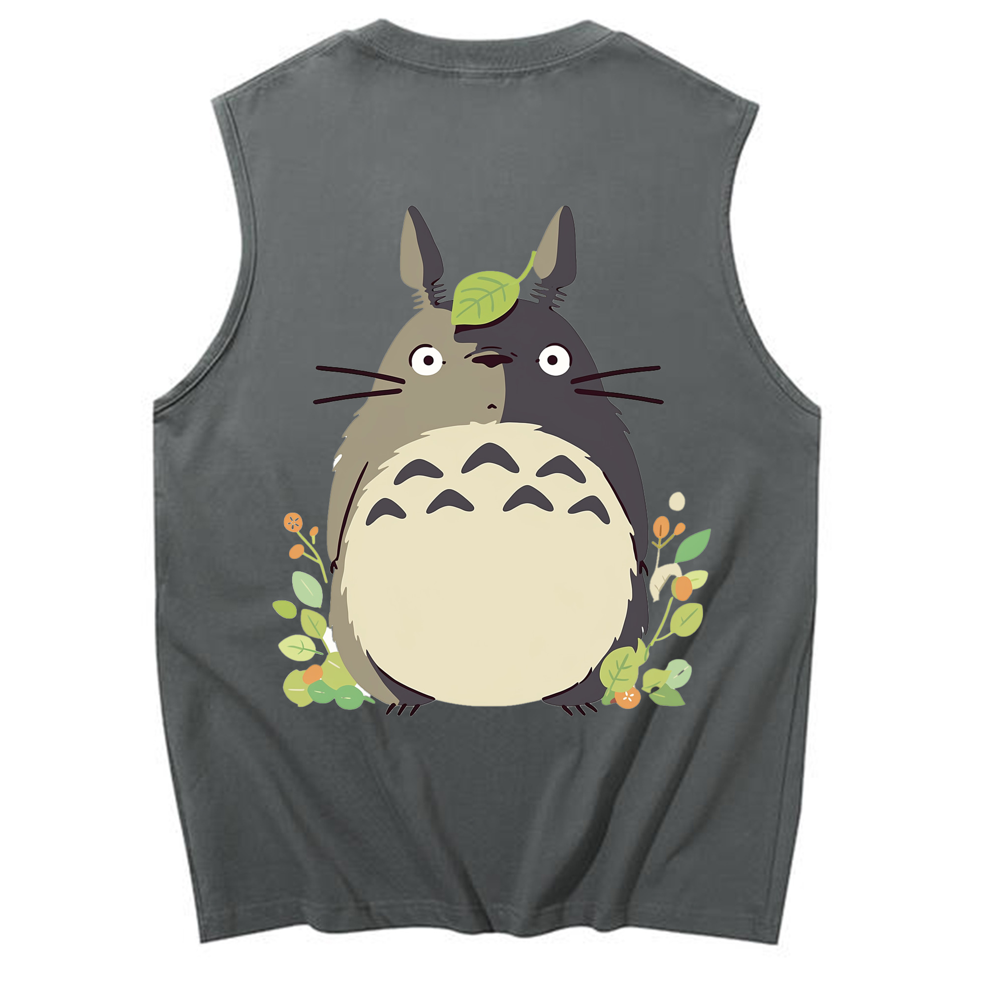 （画像用） となりのトトロ 草壁メイ 草壁サツキ My Neighbor Totoro Satsuki Kusakabe Mei Kusakabe コットン100％タンクトップ（背面プリント）